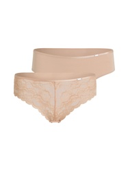 Lot de 2 slips brésiliens Angie - Beige, Beige, coloris