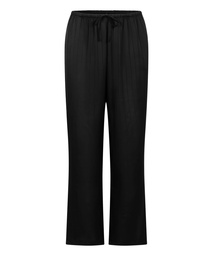 Pantalon à rayures en satin - Noir, Noir, coloris