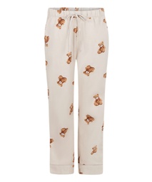 Pantalon droit en flanelle ours - Beige, Beige, coloris