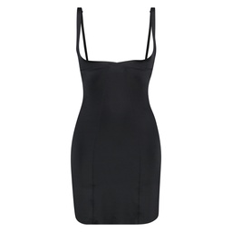 Robe sculptante en dentelle scuba - Noir