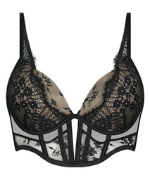 Soutien-gorge à armatures longline push-up préformé Daphne - Noir, Noir, coloris