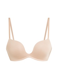 Soutien-gorge à armatures préformé push-up Deep-V - Beige
