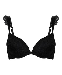 Soutien-gorge à armatures préformé push-up Posie - Noir