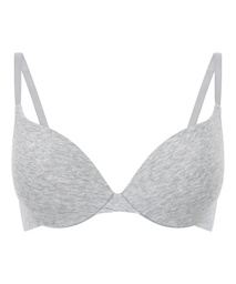 Soutien-gorge à armatures rembourré push-up en coton - Gris