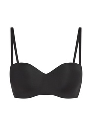 Soutien-gorge push-up sans bretelles à armatures préformé Smooth - Noir