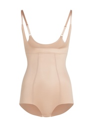 Body sculptant en dentelle scuba - Beige
