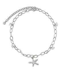 Bracelet de cheville étoile de mer - Gris