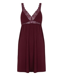 Nuisette en Jersey avec Dentelle - Violet, Violet, coloris