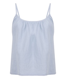Cami en mousseline - Bleu, Bleu, coloris