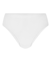 Culotte brésilienne jambe haute coton - Blanc