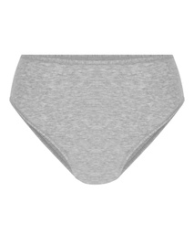 Culotte brésilienne jambe haute coton - Gris