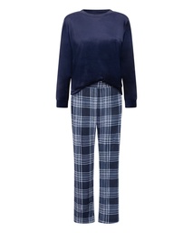 Ensemble pyjama Velours - Bleu, Bleu, coloris