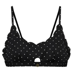 Goddess Scallop Crop Top Doutzen - Black, Noir, coloris