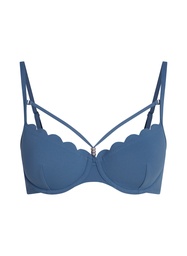 Haut de bikini préformé à armatures Scallop - Bleu