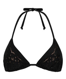 Haut de bikini triangle Boho - Noir