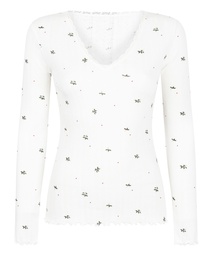 Haut de pyjama Pointelle - Blanc