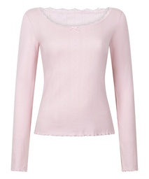 Haut de pyjama Pointelle - Rose