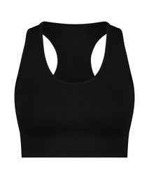 HKMX Soutien-gorge de sport sans couture - Noir, Noir, coloris