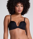 Soutien-gorge à armatures préformé push-up Deep-V - Noir