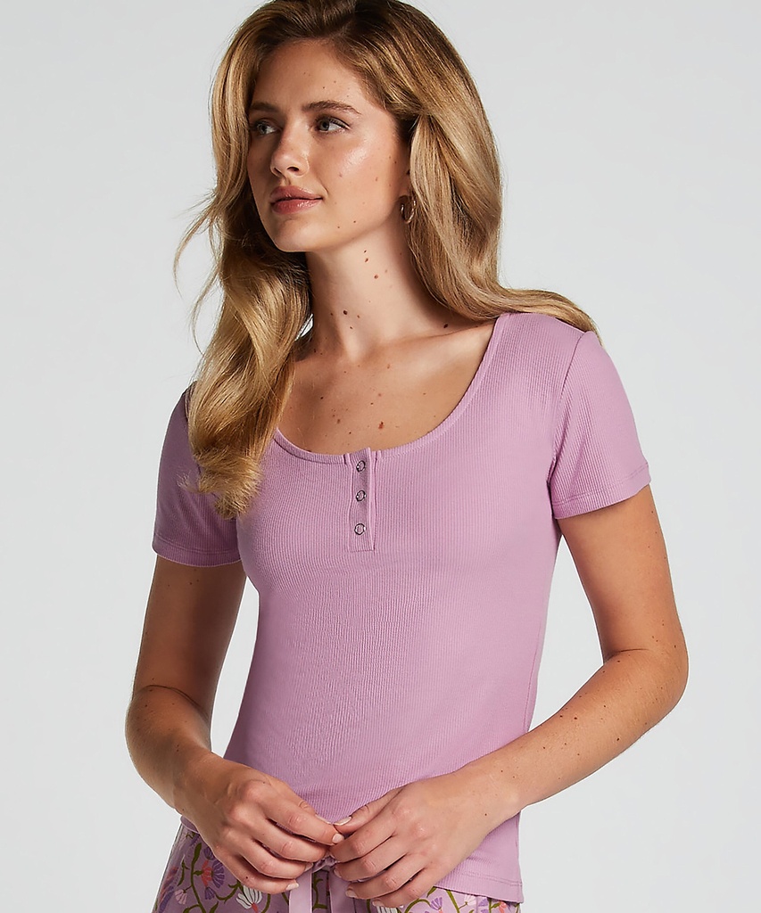 Haut de pyjama Henley - Violet