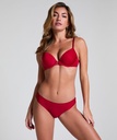 Slip brésilien iInvisible Lace Back - Rouge