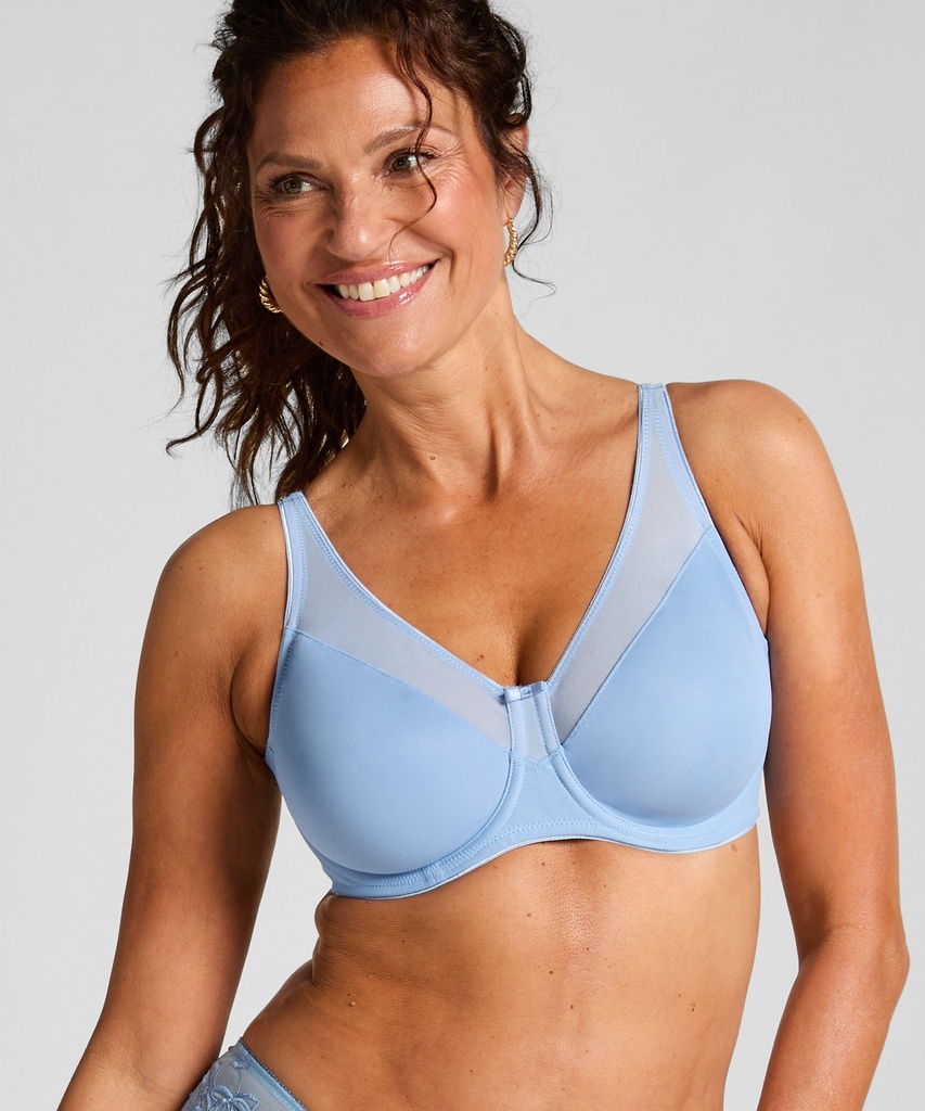 Soutien-gorge à armatures non-préformé minimiseur Nina - Bleu