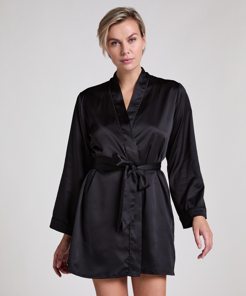 Kimono Satin - Noir