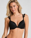 Soutien-gorge à armatures préformé push-up Posie - Noir