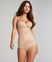 Body sculptant en dentelle scuba - Beige
