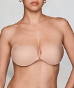 Soutien-gorge autocollant coupe basse - Beige