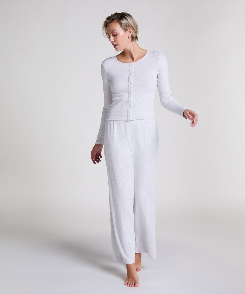 Pantalon de pyjama Pointelle - Gris