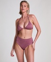 Bas de bikini Rio taille haute - Violet