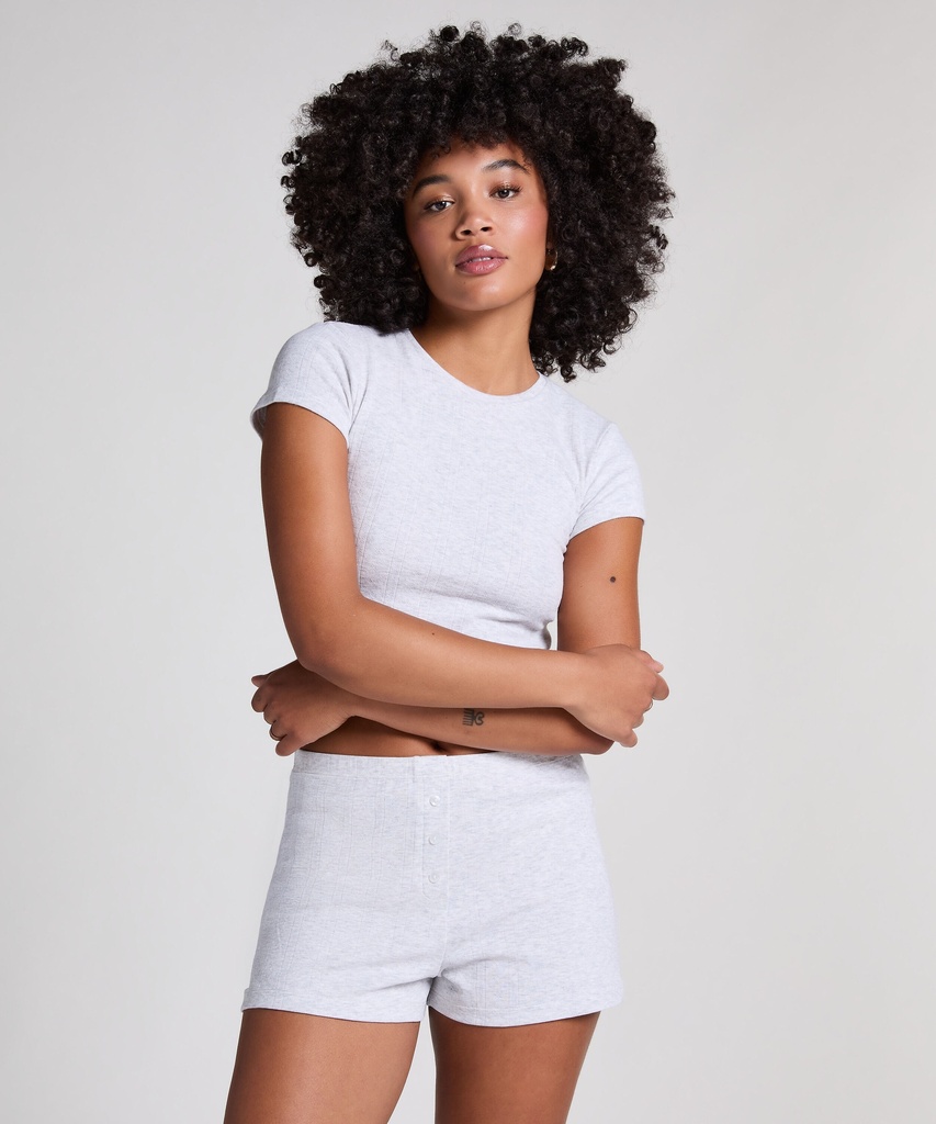 Short Pointelle - Gris