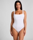 Body en coton côtelé - Blanc