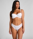 Culotte brésilienne jambe haute coton - Blanc