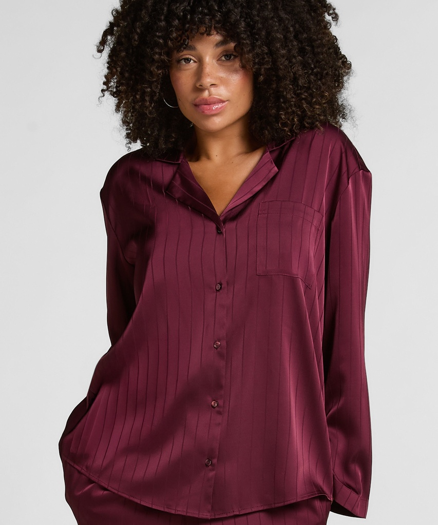 Veste en satin à rayures - Violet