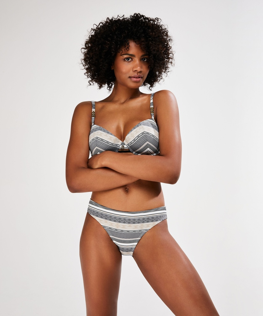 Jacquard Goddess Rio Bikini Bottoms - Black