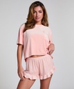Short Velours à volants - Rose