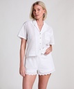 Short en broderie anglaise - Blanc