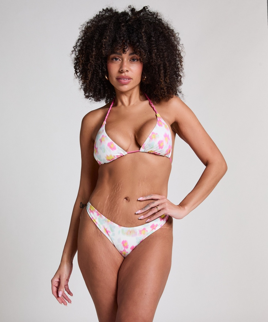 Slip de Bikini Échancrés Madeira - Rose