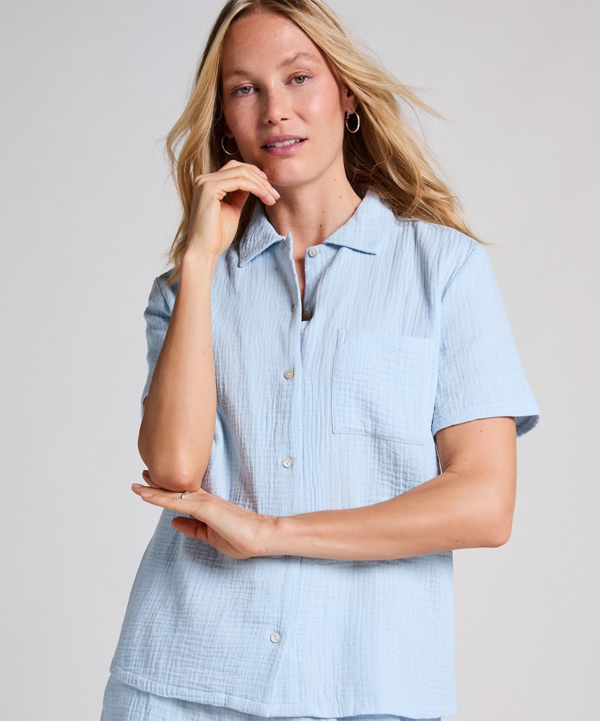 Veste en mousseline - Bleu