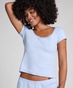 Top Pointelle - Bleu