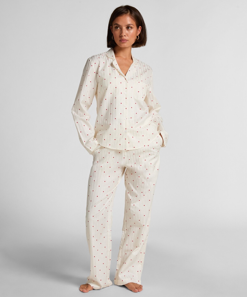 Pyjama Cotton Hearts - Blanc