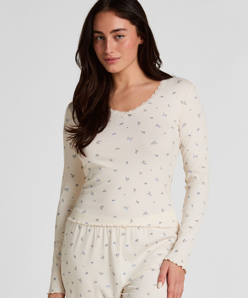 Haut de Pyjama Daisy - Blanc