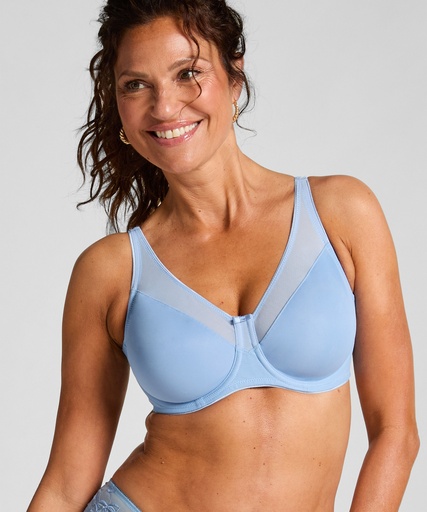 Soutien-gorge à armatures non-préformé minimiseur Nina - Bleu