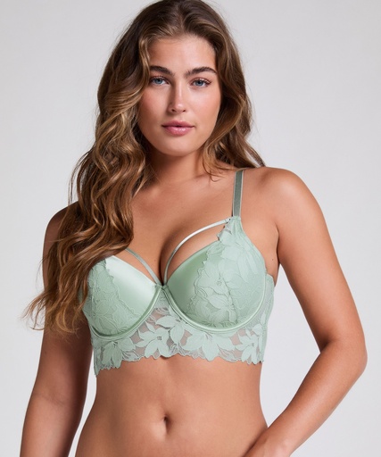 Soutien-gorge à armatures préformé longline Ingrid - Vert