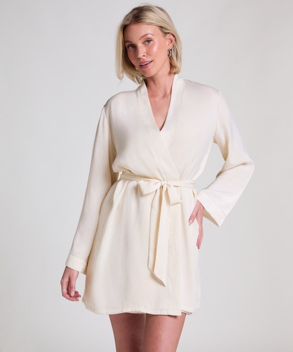 Kimono Satin - Blanc