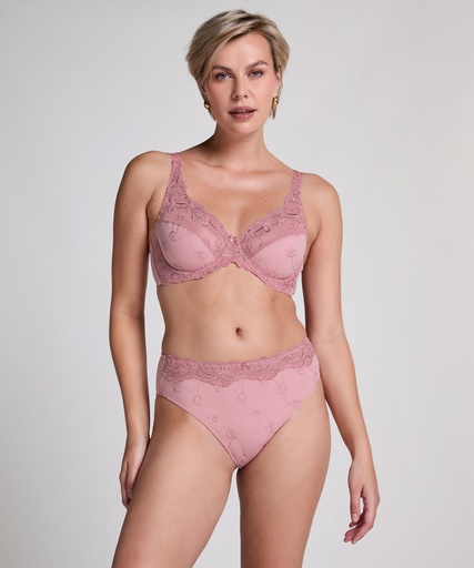 Slip taille haute Diva - Rose