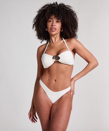 Bas de bikini échancré Cabo - Blanc
