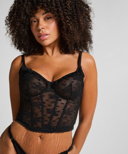 Soutien-gorge à armatures non rembourré longline Darcy - Noir
